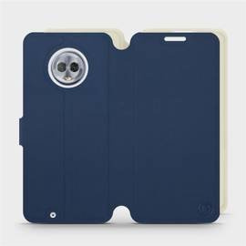 Hülle für Motorola Moto G6 - Farbe Marineblau mit Platin