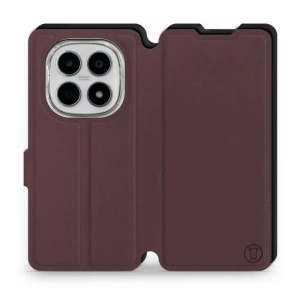 Hülle für Xiaomi Redmi Note 15 5G - Farbe Burgund mit Schwarz