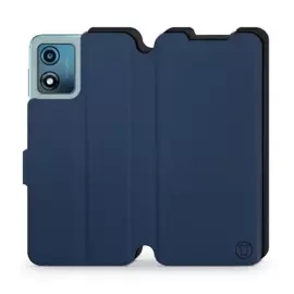 Hülle für Motorola Moto E13 - Farbe Marine mit Schwarz
