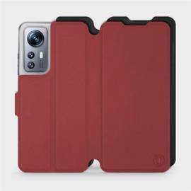 Hülle für Xiaomi 12S - Farbe Dunkelrot mit Schwarz
