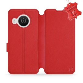 Hülle für Nokia X10 - Farbe Red Leather