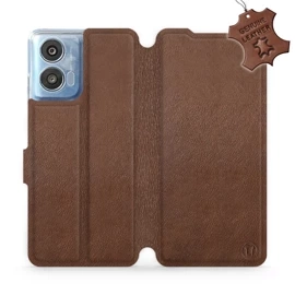 Hülle für Motorola Moto G04 - Farbe Brown Leather