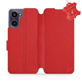 Hülle für Realme 10 - Farbe Red Leather
