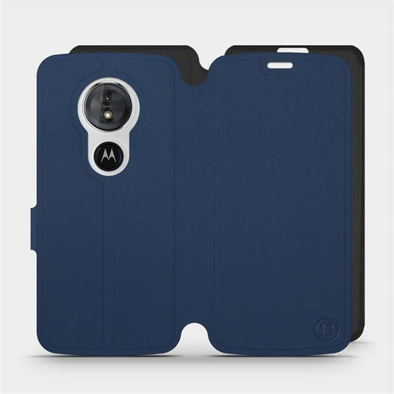 Hülle für Motorola Moto E5 - Farbe Marine mit Schwarz