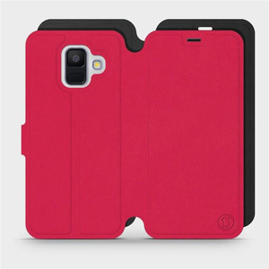 Hülle für Samsung Galaxy A6 Plus 2018 - Farbe Rot mit Schwarz