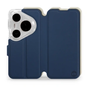 Hülle für Huawei Pura 80 Pro - Farbe Marineblau mit Platin