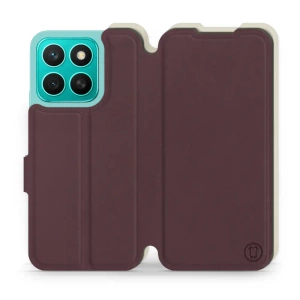 Hülle für Huawei Honor X8c - Farbe Burgund mit Platin