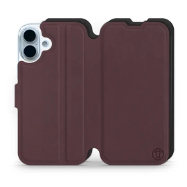 Hülle für Apple iPhone 17 - Farbe Burgund mit Schwarz