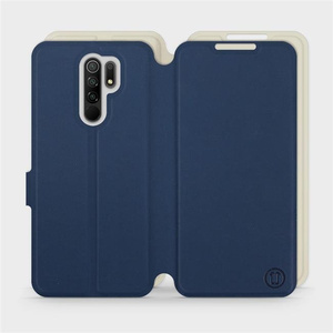 Hülle für Xiaomi Redmi 9 - Farbe Marineblau mit Platin