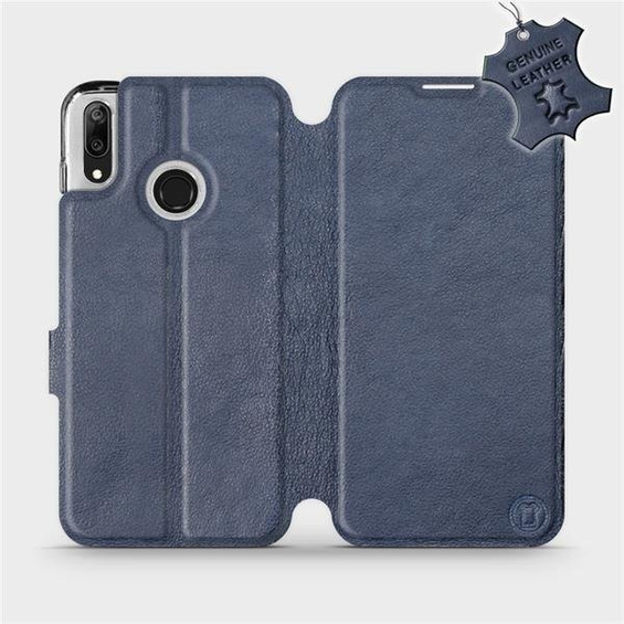 Hülle für Huawei Y7 2019 - Farbe Blue Leather