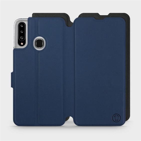 Hülle für Samsung Galaxy A20S - Farbe Marine mit Schwarz