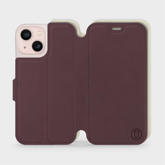 Hülle für Apple iPhone 13 mini - Farbe Burgund mit Platin