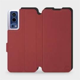Hülle für Vivo Y72 5G - Farbe Dunkelrot mit Schwarz