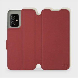 Hülle für Asus Zenfone 8 - Farbe Dunkelrot mit Platin