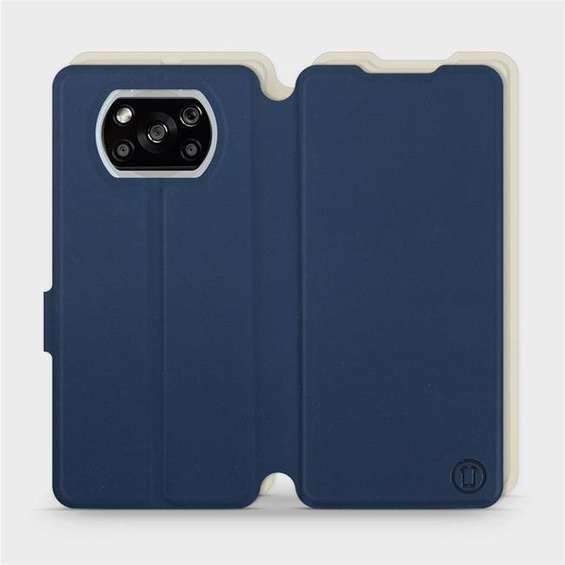 Hülle für Xiaomi POCO X3 NFC - Farbe Marineblau mit Platin