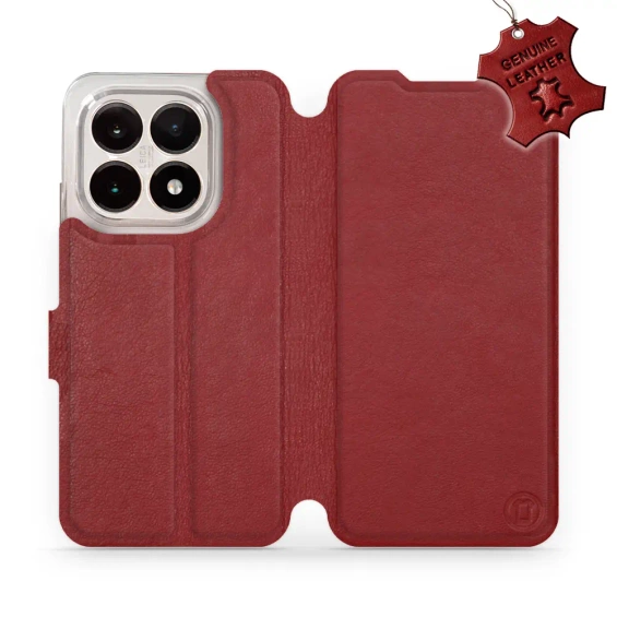 Hülle für Xiaomi 15T - Farbe Dark Red Leather