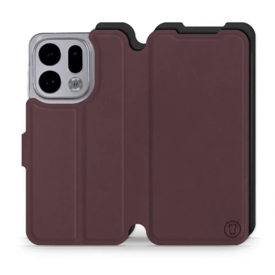 Hülle für OPPO Find X9 - Farbe Burgund mit Platin