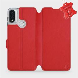 Hülle für Motorola Moto E20 - Farbe Red Leather