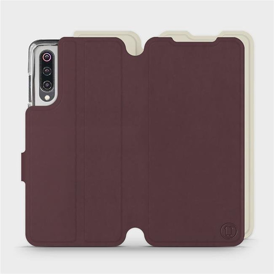 Hülle für Xiaomi Mi 9 - Farbe Burgund mit Platin
