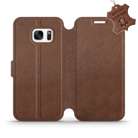 Hülle für Samsung Galaxy S7 - Farbe Brown Leather