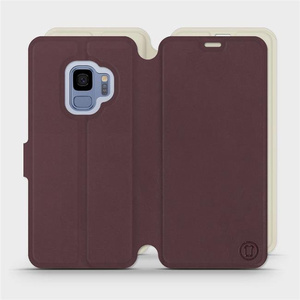 Hülle für Samsung Galaxy S9 - Farbe Burgund mit Platin