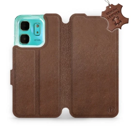 Hülle für Infinix HOT 50i - Farbe Brown Leather