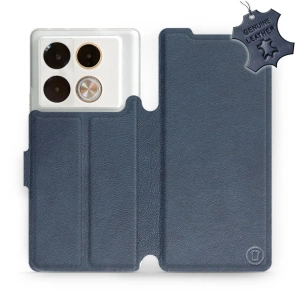 Hülle für Infinix Note 40 Pro - Farbe Blue Leather