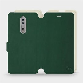Hülle für Nokia 8 - Farbe Grün mit Platin