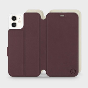Hülle für Apple iPhone 11 - Farbe Burgund mit Platin