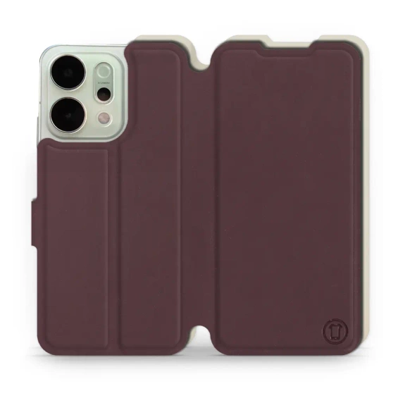 Hülle für OPPO Reno 14 Pro 5G - Farbe Burgund mit Platin