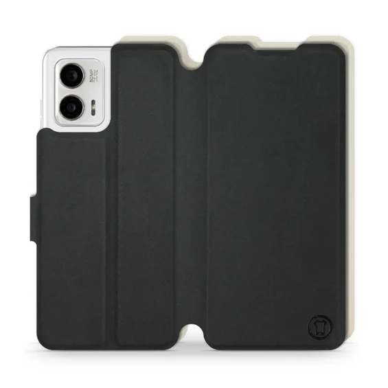 Hülle für Motorola Moto G73 5G - Farbe Schwarz mit Platin
