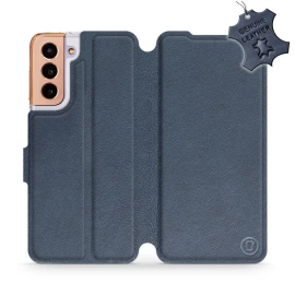 Hülle für Samsung Galaxy S21 - Farbe Blue Leather