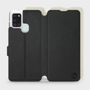 Hülle für Samsung Galaxy A21S - Farbe Schwarz mit Platin