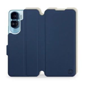 Hülle für Huawei Honor 90 Lite - Farbe Marineblau mit Platin