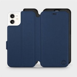 Hülle für Apple iPhone 11 - Farbe Marine mit Schwarz