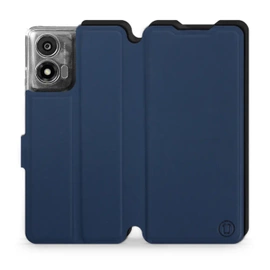 Hülle für Motorola Moto E14 - Farbe Marine mit Schwarz