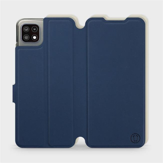 Hülle für Samsung Galaxy A22 5G - Farbe Marineblau mit Platin