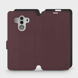 Hülle für Huawei Mate 10 Pro - Farbe Burgund mit Schwarz