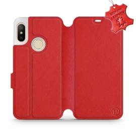 Hülle für Xiaomi Mi A2 Lite - Farbe Red Leather