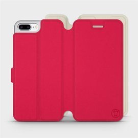 Hülle für Apple iPhone 7 Plus - Farbe Rot mit Platin