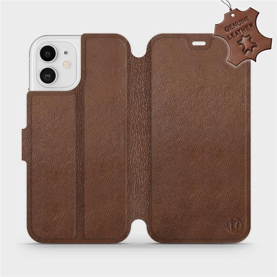 Hülle für Apple iPhone 12 - Farbe Brown Leather