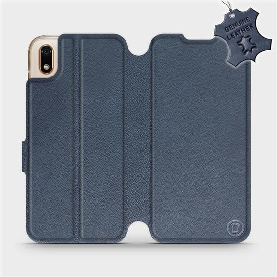 Hülle für Huawei Y5 2019 - Farbe Blue Leather