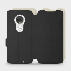 Hülle für Motorola Moto G7 - Farbe Schwarz mit Platin