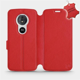 Hülle für Motorola Moto E5 - Farbe Red Leather