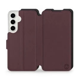 Hülle für Samsung Galaxy S24 Plus - Farbe Burgund mit Schwarz