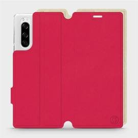 Hülle für Sony Xperia 5 - Farbe Rot mit Platin