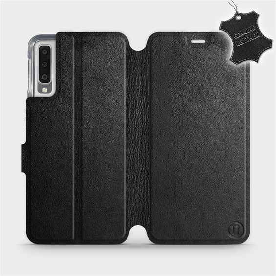 Hülle für Samsung Galaxy A7 2018 - Farbe Black Leather