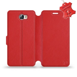 Hülle für Huawei Y6 II Compact - Farbe Red Leather