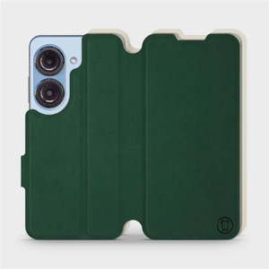 Hülle für Asus Zenfone 9 - Farbe Grün mit Platin