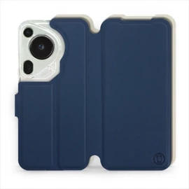 Hülle für Huawei Pura 70 Ultra - Farbe Marineblau mit Platin